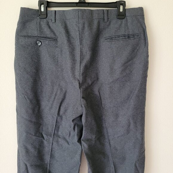 Christian Dior 100% Virgin Wool Vintage Men's Gray Pleated Dress Pants - Picture 4 of 5